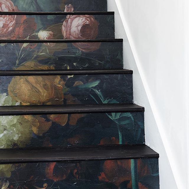 We got to share the stepbystep of our floral staircasehellip